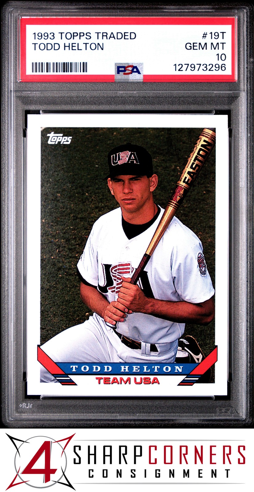 1993 TOPPS TRADED #19T TODD HELTON RC HOF PSA 10