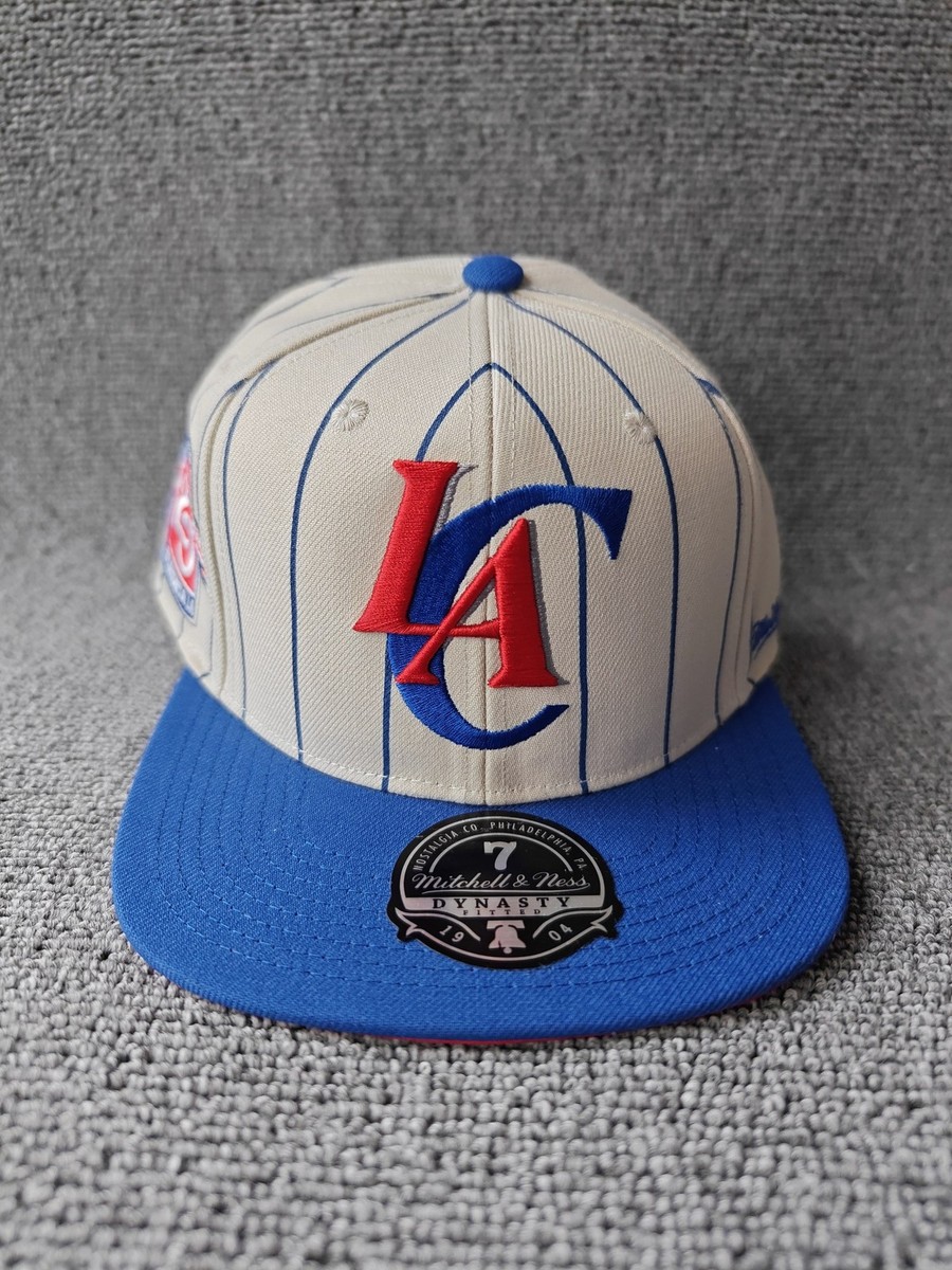 Mitchell & Ness LA Clippers 25 Seasons HWC Dynasty Fitted Hat Size 7 Ivory