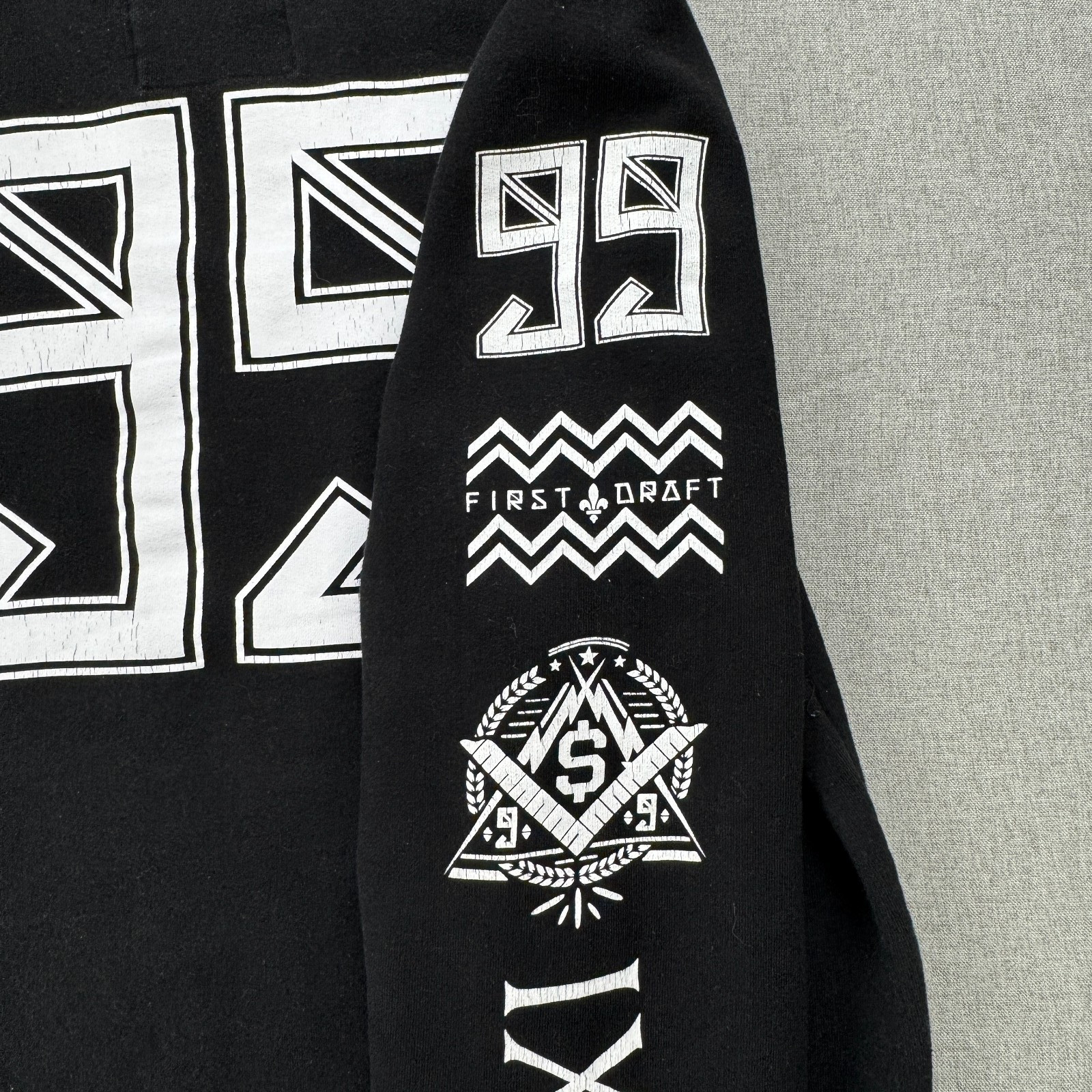 First Draft Pullover Sweater Jacket Black White D… - image 7