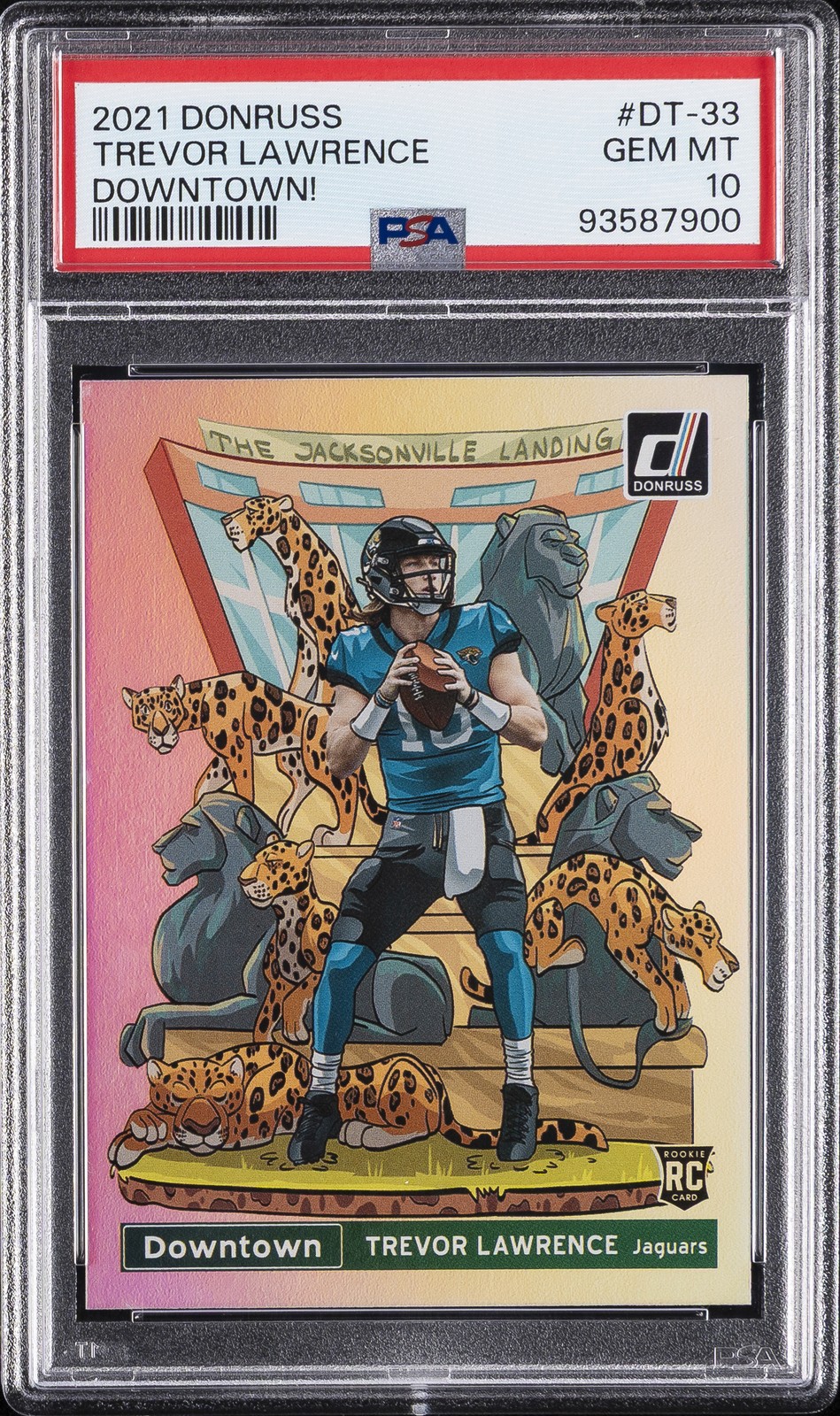 2021 PANINI DONRUSS DOWNTOWN #DT-33 TREVOR LAWRENCE PSA 10