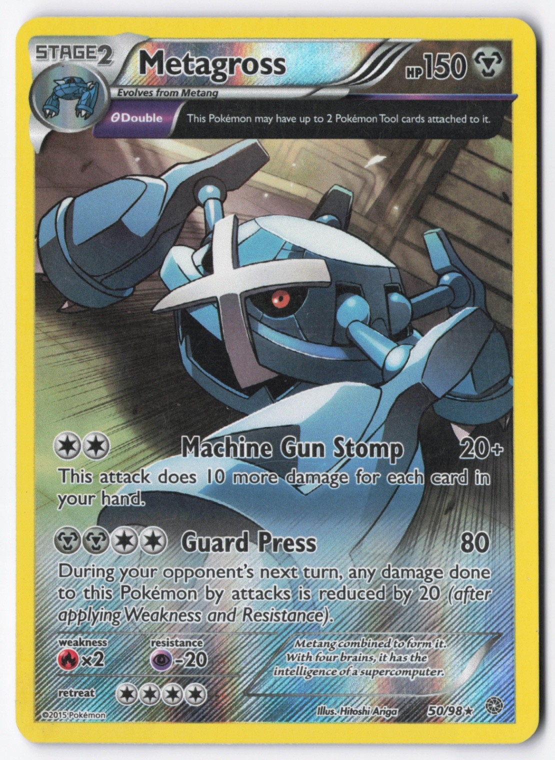 Metagross (50) Reverse Holo Rare XY - Ancient Origins 50/98 LP