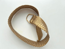 Vintage 90s Gold Tone Woven Ladies Belt