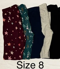 Girl’s SZ 8 Lot Of 5 Leggings: Jumping Beans Bundle: Pre-Owned