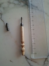 Ancien Porte Mine en Os Sculpté Fin XIXè Début XXème