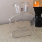 Vintage BLENKO Double Spout Water Pitcher, Clear Handmade Glass