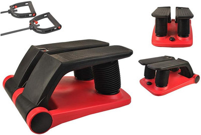 Compact Mini Twist Stepper with Resistance Bands & LCD Monitor for Home Workout