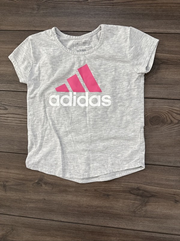 Girls Gray Adidas Shirt - Adidas - Size 6