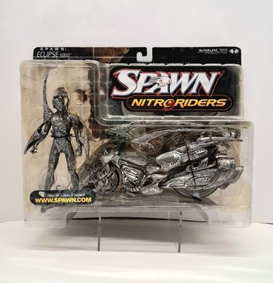 McFarlane Spawn Nitro Riders Series 16 ECLIPSE 5000 Silver Action Figure VTG 99'