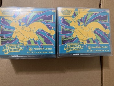 Lot of 2 - Pokemon Ascended Heroes Pokemon Center Elite Trainer Box ETBs Sealed