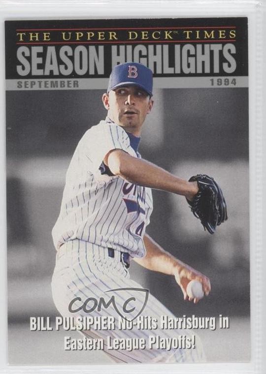 1995 Upper Deck Minor League Top Prospect Bill Pulsipher #106 0c4
