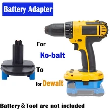 1X Adapter For Ko-balt 24V Max Battery Converter to Dewalt 18V Ni-cd Power Tools