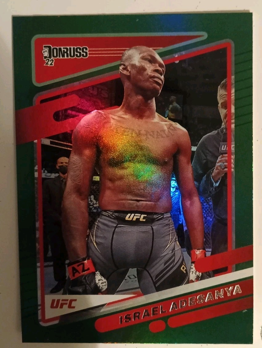 2022 Donruss UFC - Israel Adesanya #11 Green Flood