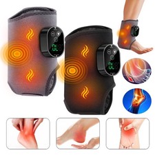 Electric Foot Ankle Massager Vibration Heating Ankle Brace Wrap for Pain Relief