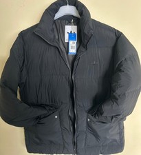 BNWT Adidas Originals Trefoil Puffer Jacket – Black – Hooded – 3 Stripe