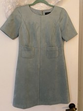 Tahari , Arthur S Levine Faux Suede. Shift dress. Size 6. Soft sage green