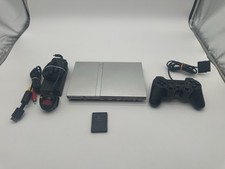 PlayStation 2 Slim Ps2 SCPH-70003 Console Cables Controller & Memory Card T&W