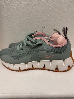 pink and green teal reebok shoes size 7 new