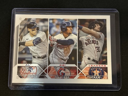 Kyle Tucker, Jose Ramirez, Aaron Judge [Gold] #241 2023 Topps card