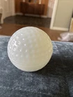 Vintage Milk Glass Golf Ball Paperweight Desk Decoration Anchor Hocking USA Made