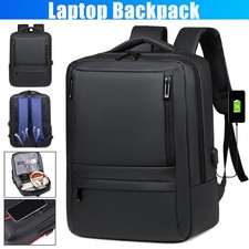 Waterproof Backpack with USB Charger Business Travel Bag Rucksack Anti-theft UK