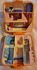 VINTAGE 1989 BLUEBIRD TOYS POLLY POCKET POLLY'S TOWNHOUSE COMPACT ORANGE CASE