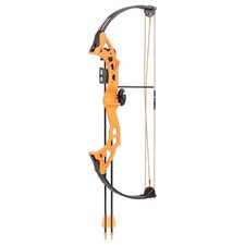Bear Brave RH Youth Compound Bow, Orange, 15-25 lbs, Beginner (AYS300TR)
