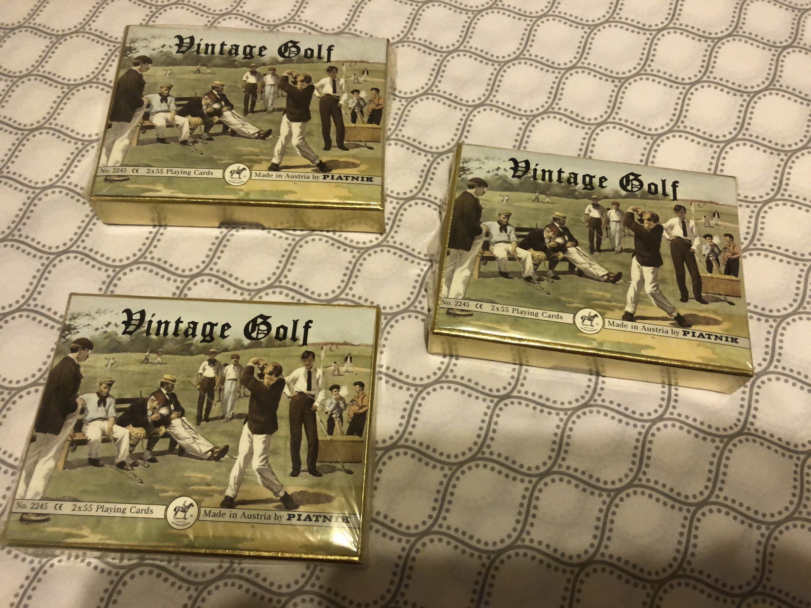 Piatnik  Vintage Golf Playing Cards ~ Austria NEW #2245 ~ SEALED