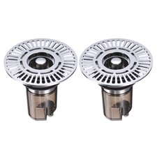 2 Pcs 2.6" H Extended Anti Odor Shower Floor Drain, Gray