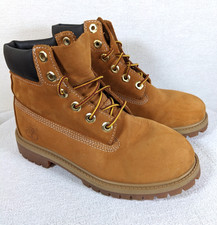 Timberland Youth Junior Size 3.5 Wheat Nubuck Boots 6-inch PrimaLoft 200 Gram