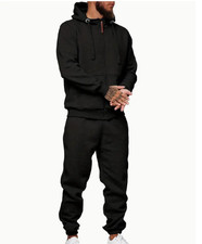 2PC Sweatsuit Full Zipper Hoodie and Pants 
