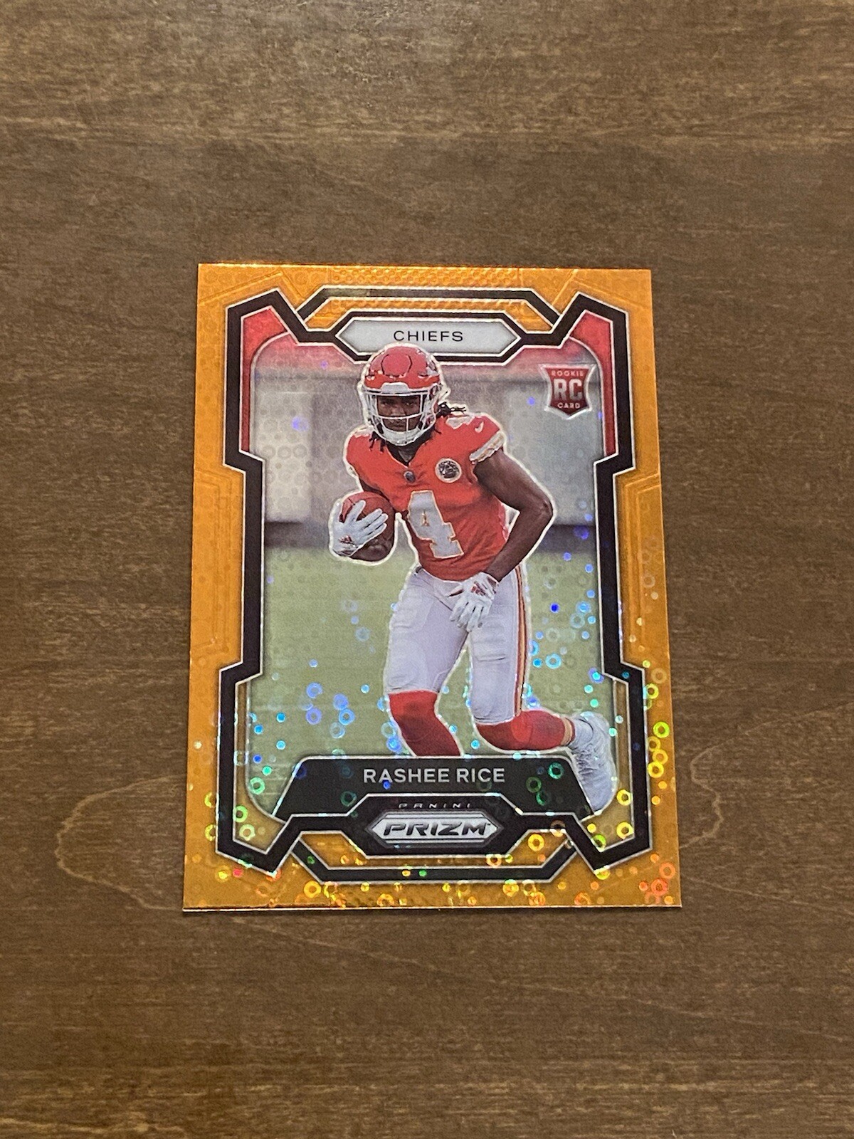 2023 Panini Prizm Rashee Rice Orange Disco Rookie RC #350 Chiefs