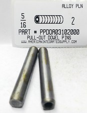 5/16X2" PULL DOWEL PINS ALLOY STEEL PLAIN #10-32 INTERNAL THREAD (5)