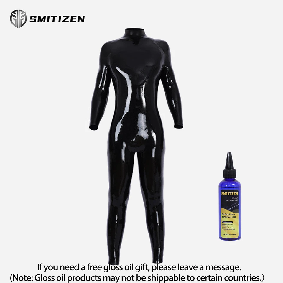 Smitizen Latex-like Neck Entry Silicone Catsuit Without Zippers for Fetish Gay - Image 2 of 4