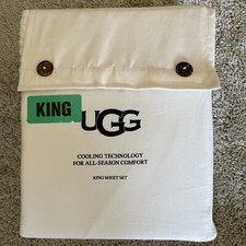 128 New Ugg Alahna King Sheet Set Light Sand Tan Cooling All Season Comfort New