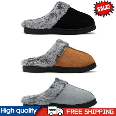 Damen Herren Hausschuhe Gummisohle Memory Foam Hausschuhe für drinnen & draußen #g
