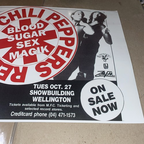 RED HOT CHILI PEPPERS POSTER 12x18” 1992 Auckland and Wellington, New Zealand - Picture 3 of 4