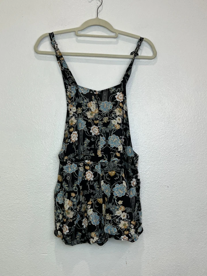 LF Seek The Label Mameluco Floral Negro Mono con Bolsillos Boho Talla S Foto 3 de 4
