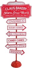 Xmas North Pole Sign Christmas Decoration Yard Sign Stake Free Standing Sign