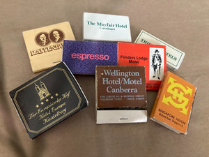 Eight Foreign Hotel/Motel Match Book/Boxes