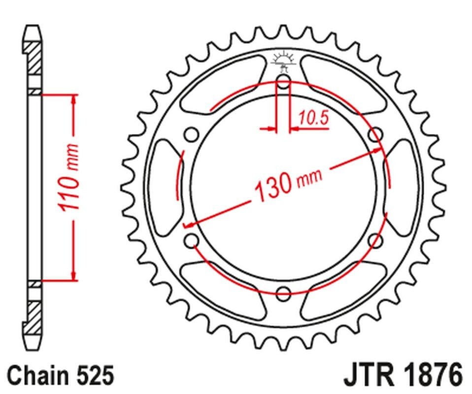 Rear Sprocket Fit Suzuki GSX-8S 800 RQ 23-24 JT R1876.43ZBK 43 Black 1 Unit - Image 40