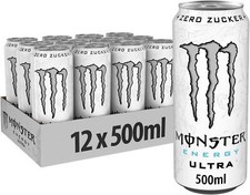 Monster Ultra Sugar Free Energy Drinks 500ml Pack of 12