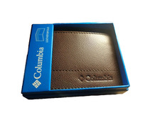 Columbia Men's Leather Wallet Brown Bifold New Brown