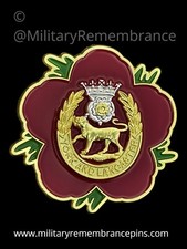 York and Lancaster Regiment Remembrance Flower Lapel Pin (P25)