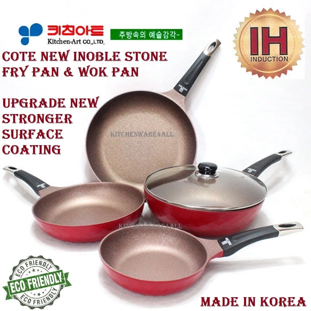 NEW COTE ULTRA INDUCTION fry pan wok pan NEW premium stone marble coating korea