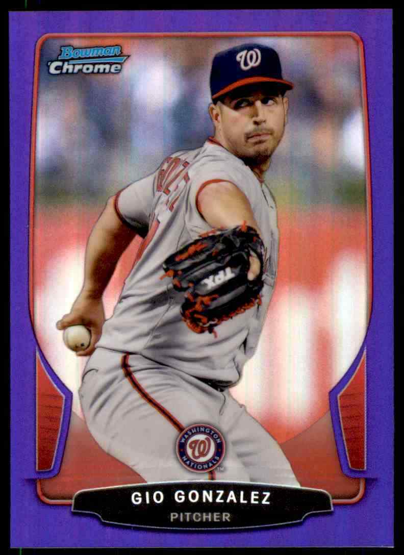 - order page - ゴンザレ 2013 Bowman Chrome Purple Refractor Gio Gonzalez 071/199