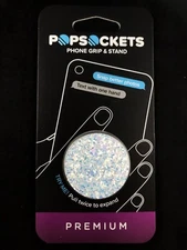 Popsockets Sparkle Snow White Glitter Shiny Crystal Bling Pop Socket Phone Grip