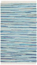 Safavieh Rag Rug TURQUOISE / MULTI 2'-3" X 5' Area Rug - RAR129C-25