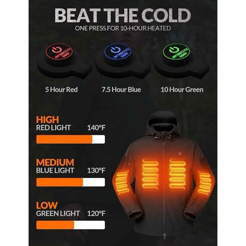 Giacca riscaldata Antarctica Gear unisex taglia XXL con batteria 12V - Foto 2 di 11