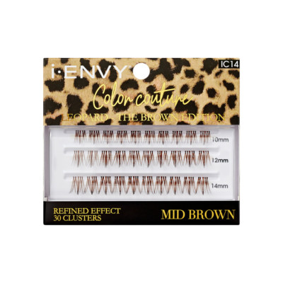 I ENVY COLOR COUTURE LEOPARD-THE BROWN EDITION 30 CLUSTERS - #IC14 MID BROWN