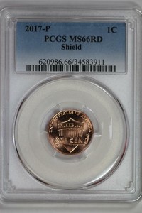 2017-Lincoln-Shield-Cent-MS66-RD-PCGS-US-Mint-1c-Penny-Coin